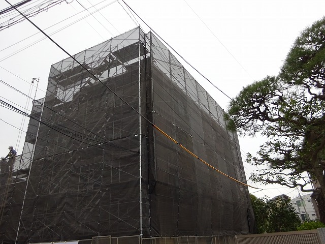 目黒Ｃマンション大規模改修仮設足場工